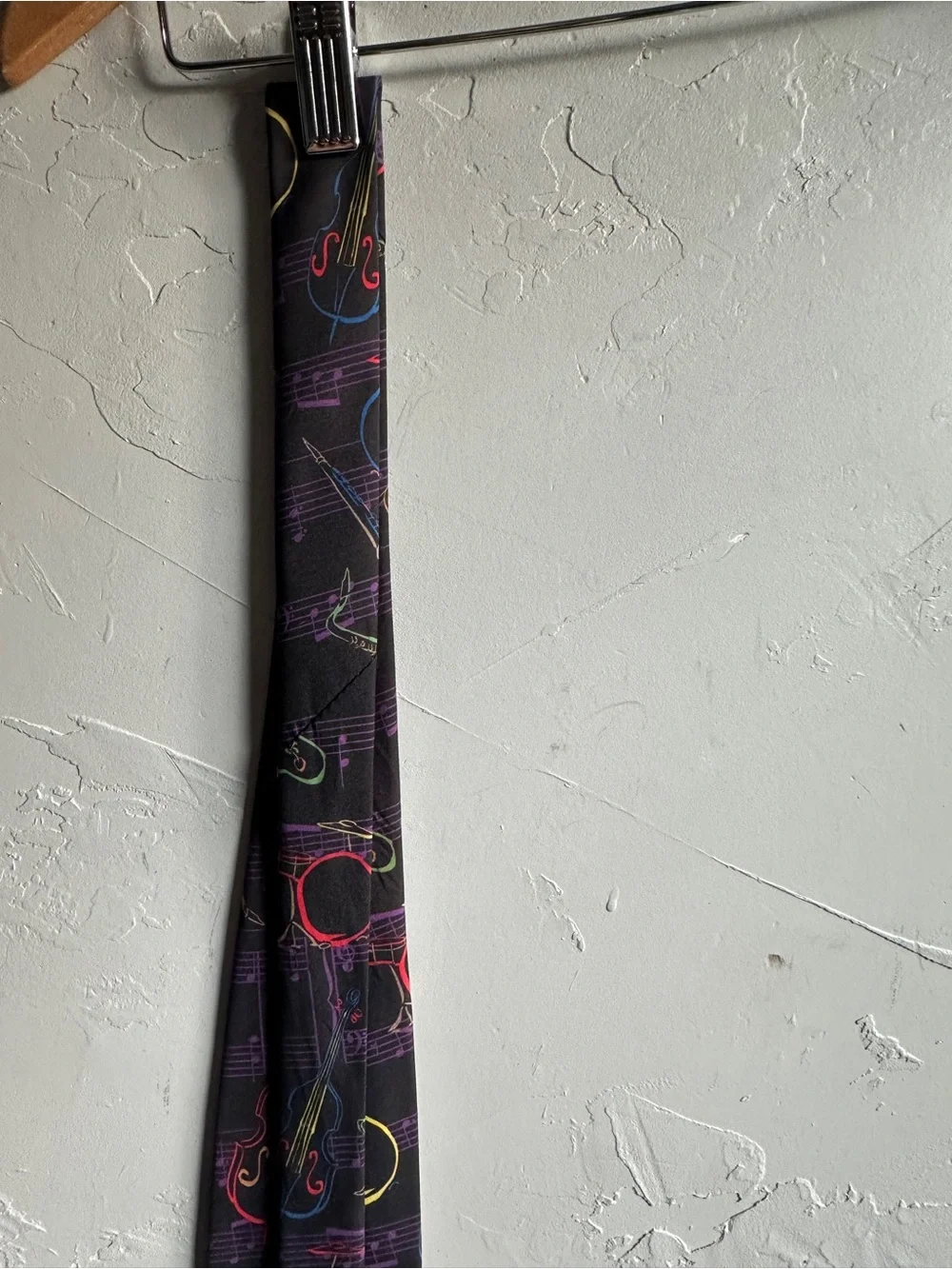 Vintage Ralph‎ Marlin Jazz Instrument Necktie Music Notes Novelty Tie 1995